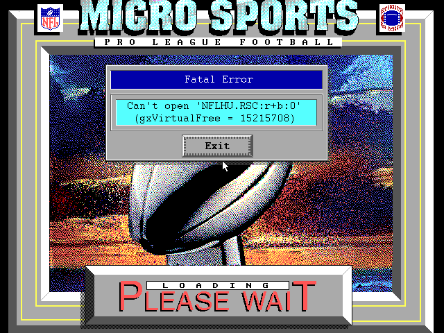 NFL Pro League Football abandonware